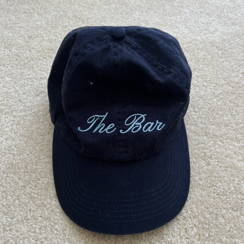 The Bar Baby Blue Embroidered Logo Navy Blue Baseball Hat
